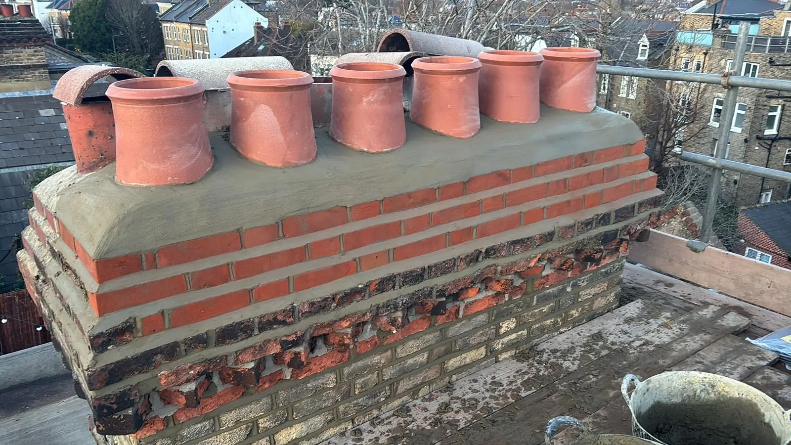 Chimney repair & lead flashing renewal