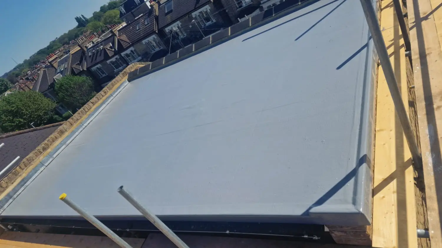GRP flat roof installation